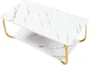 A rectangular coffee table with a marble-like pattern on a white background. Náhled obrázku produktu