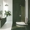 A modern bathroom with a shower and a vanity. Produktbild-Vorschau