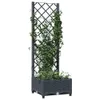 vidaXL Fioriera con traliccio Grigio scuro 40x40x121,5 cm Anteprima dell’immagine prodotto 11