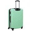 A mint green hard-shell trolley suitcase is shown from the back against a white background. Anteprima dell’immagine prodotto
