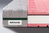 A cutaway view of a mattress showing its internal layers and outer fabric. Produktbild-Vorschau