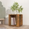 vidaXL Table d'appoint chêne fumé 33x33x34,5 cm Bois Voir les images du produit 9