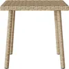 Garten-Couchtisch Rechteckig Beige 40x40x37 cm Poly Rattan Produktbild-Vorschau 4