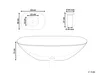 BELIANI Waschbecken Schwarz Mineralwerkstoff Oval 54x36 cm Produktbild-Vorschau 3