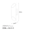 Opviq, Cut- Cut FLG, Weiß, Wandleuchten, 8 x 12 x 30 cm, Produktbild-Vorschau 5