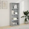 A tall, narrow bookshelf filled with books and decorative items, placed against a white wall. Voir les images du produit