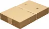A stack of flat cardboard boxes tied together with a white string. Produktbild-Vorschau