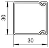 OBO WDK30030RW Wand-u.Deckenkanal m.Bodenlochung 30x30x2000 Produktbild-Vorschau 5