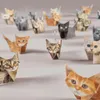 Origami-Katzen-Set, 50 3D-Papierkatzen, Bastelspaß Náhled obrázku produktu
