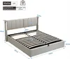 A diagram of a bed with dimensions and specifications. Podgląd zdjęcia produktu