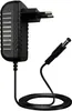A black power adapter with a European plug and a DC output connector is shown against a white background. Voir les images du produit