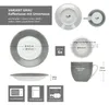 6er Set Variant Grau Kaffeetassen mit Untertassen für 6 Produktbild-Vorschau 5