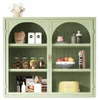 70cm Wandschrank Glas Doppeltür Modern Grün Geflochten Produktbild-Vorschau 6