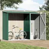 vidaXL Magazzino per legna da ardere da giardino verde Anteprima dell’immagine prodotto 1