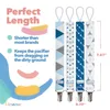 4er Set Schnullerkette Blau mit Metallclip inkl. Produktbild-Vorschau 2