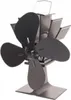 A black stove fan with four blades. Podgląd zdjęcia produktu