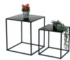 DanDiBo Couchtisch Schwarz Metall 2er Set Beistelltisch Produktbild-Vorschau 5