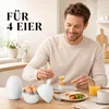 Eierkocher Mikrowelle 4 Eier, Eierform Frühstücksbereiter Produktbild-Vorschau 6