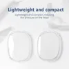 Two clear protective covers for headphones are shown on a white background with feathers. Produktbild-Vorschau