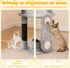 COSTWAY Kraboom 144cm, meerlaags klimboom met sisalpalen, Productafbeelding-voorbeeld 5