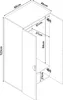 A line drawing of a children's wardrobe with dimensions indicated. Produktbild-Vorschau