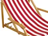 Liegestuhl rot-weiß Strandliege Gartenliege Sonnenliege Produktbild-Vorschau 9