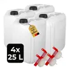 ABACUS® 4x25 Liter Wasserkanister Natur Chemiekanister Produktbild-Vorschau 1