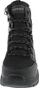 A close-up front view of a black winter boot. Voir les images du produit