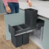Hailo Einbau-Mülleimer EcoLine 3x10L Schwarz Produktbild-Vorschau 3