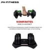 PH Fitness Verstellbare Hantel Set 24KG Dunkel Grün - 2 Produktbild-Vorschau 7
