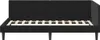 A black bed frame with a slatted base is shown against a white background. Podgląd zdjęcia produktu