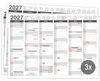 Tafelkalender 2027 Anthrazit DIN A4 3er Set Produktbild-Vorschau 1