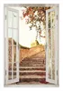Wallario Wandbild mit Fenster-Illusion: Steinerne Treppe in Produktbild-Vorschau 1