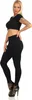 Damen Sport Fitness Leggings Slim; Schwarz lang 3XL Produktbild-Vorschau 6