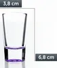 Skleničky na panáky KADAX "Querbes", vícebarevné průhledné Náhled obrázku produktu 3