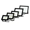 A group of five LED floodlights of varying sizes are arranged in a diagonal line against a white background. Produktbild-Vorschau