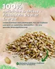 A pile of chopped peanuts with marketing text overlayed. Produktbild-Vorschau