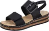 Rieker, Damen Sandalette, Schwarz, 40 EU, Keilabsatz, Produktbild-Vorschau 16