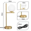 ZMH lampka nocna złota nowoczesna lampa stołowa 1 płomienna Podgląd zdjęcia produktu 7