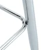Zestaw 2 stołków barowych, 100 cm, biała skóra PU, srebrne Podgląd zdjęcia produktu 2