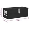 vidaXL Pudełko do przechowywania czarne 70x31x27 cm Podgląd zdjęcia produktu 10