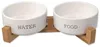 Zestaw misek ceramicznych Dog Fantasy ze stojakiem biały 2x Podgląd zdjęcia produktu 1