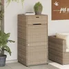 vidaXL Mobile da giardino Beige 55x55x111 cm Poly Rattan Anteprima dell’immagine prodotto 2