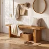 Banco in legno da 140 cm per l'ingresso, mobiletto porta Anteprima dell’immagine prodotto 6