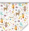 10m VLIES TAPETE Rolle Kinderzimmer Rehe Füchse Vügel Wald Produktbild-Vorschau 1