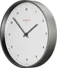 A close-up, angled view of a white analog wall clock with a gray frame. Anteprima dell’immagine prodotto