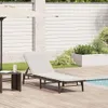 vidaXL Sonnenliege mit Auflage Braun Poly Rattan Produktbild-Vorschau 2