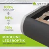 Juskys Polsterbett Sevilla 180 x 200 cm grau – Bettgestell Produktbild-Vorschau 6