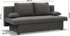A dark gray sofa with two large back cushions and two small throw pillows is shown from the front-left. Produktbild-Vorschau