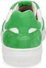 The back view of a green and white sneaker. Produktbild-Vorschau